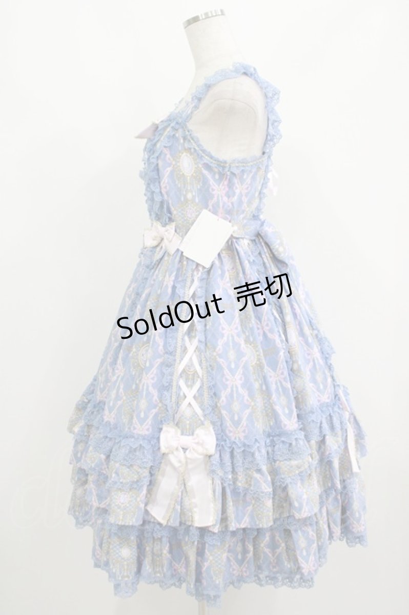 画像2: Angelic Pretty / Romantic Jewelryジャンパースカート Free ブルー H-25-08-20-006-AP-OP-NS-ZH (2)