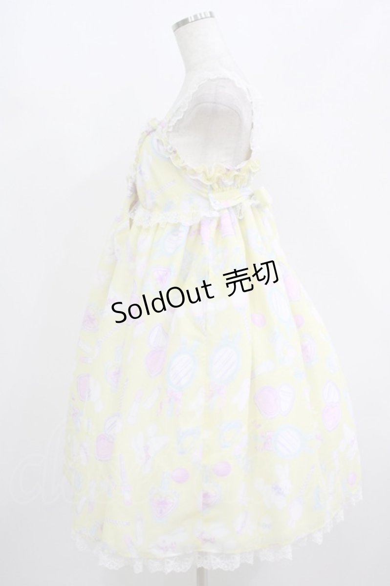 画像2: Angelic Pretty / Fluffy Puff BunnyジャンパースカートSet Free イエロー H-25-08-20-007-AP-OP-NS-ZH (2)