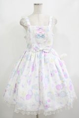 Angelic Pretty / Fluffy Puff Bunnyジャンパースカート Free オフ H-25-08-20-008-AP-OP-NS-ZH