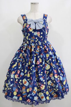 画像1: Angelic Pretty / Happy Park Carnivalジャンパースカート Free ネイビー H-25-08-20-009-AP-OP-NS-ZH