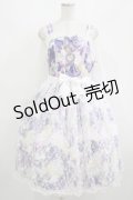 metamorphose / 【プラスサイズ】フラワーレースリボンドレス プラスサイズ ラベンダー H-25-08-20-010-ME-OP-NS-ZH