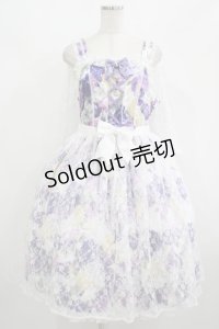 metamorphose / 【プラスサイズ】フラワーレースリボンドレス プラスサイズ ラベンダー H-25-08-20-010-ME-OP-NS-ZH
