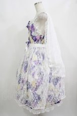 画像2: metamorphose / 【プラスサイズ】フラワーレースリボンドレス プラスサイズ ラベンダー H-25-08-20-010-ME-OP-NS-ZH (2)