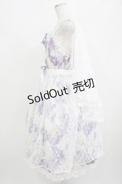 画像2: metamorphose / 【プラスサイズ】フラワーレースリボンドレス プラスサイズ ラベンダー H-25-08-20-010-ME-OP-NS-ZH