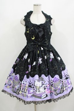 画像1: Angelic Pretty / Magical Milk Catsジャンパースカート Free ブラック H-25-08-20-002-AP-OP-NS-ZH