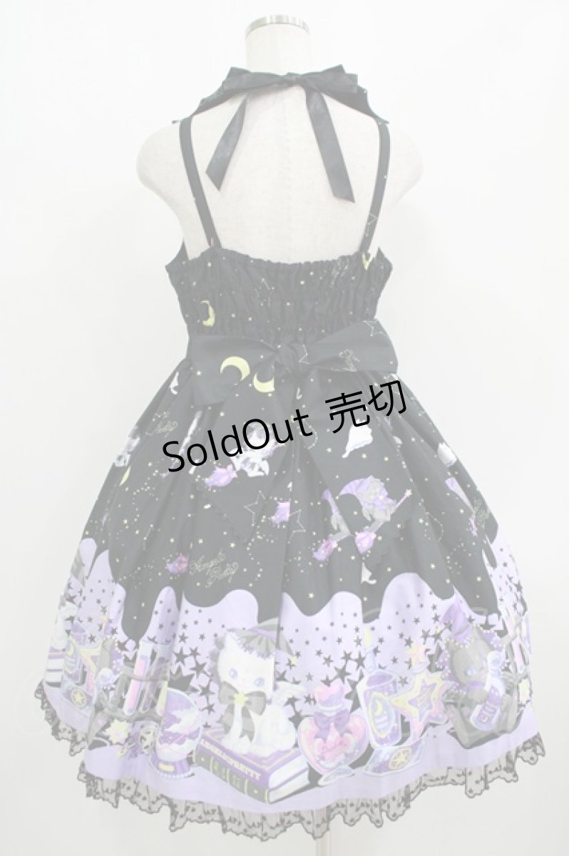 画像3: Angelic Pretty / Magical Milk Catsジャンパースカート Free ブラック H-25-08-20-002-AP-OP-NS-ZH (3)