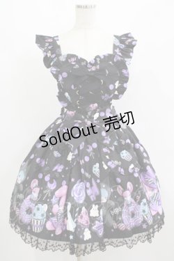 画像1: Angelic Pretty / Happy Treat Party Cafeスカート Free ブラック H-25-08-20-018-AP-SK-NS-ZH