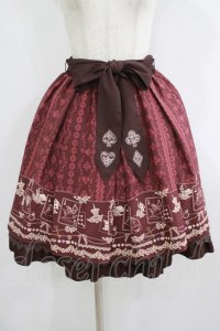 axes femme / トランプメルヘン柄スカート/Disney M ワイン H-25-08-21-025-AX-SK-NS-ZH