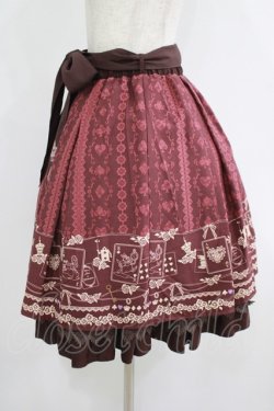 画像2: axes femme / トランプメルヘン柄スカート/Disney M ワイン H-25-08-21-025-AX-SK-NS-ZH