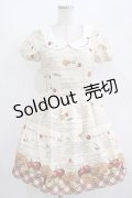 Secret Honey / アップルパイ柄ワンピース Free 生成り H-25-08-21-005-CA-OP-NS-ZH