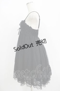 画像2: axes femme POETIQUE / レーシーキャミワンピース M ブラック H-25-08-21-045-AX-OP-NS-ZH
