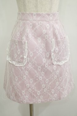 画像1: Ank Rouge / レーススカート M ピンク H-25-08-21-046-CA-SK-NS-ZH