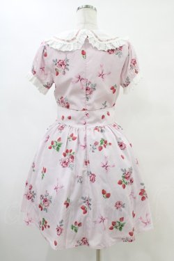 画像2: Ank Rouge / ストロベリーローズリボンワンピース M ピンク H-25-08-21-1004-CA-OP-NS-ZH