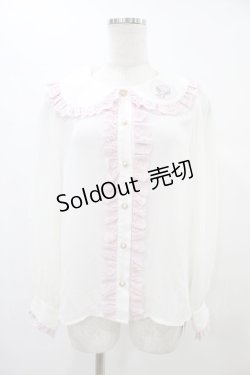 画像1: Ank Rouge / マイスウィートピアノコラボブラウス M オフ H-25-08-21-1045-CA-BL-NS-ZH