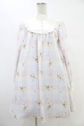 Ank Rouge / パステルBearヨーク切替ワンピース Free ピンク/サックス H-25-08-21-1005-CA-OP-NS-ZH