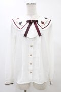 Amavel / トランプのデコレーションケーキジャボブラウス Free オフ H-25-08-21-1048-CA-BL-NS-ZH