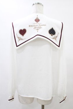 画像2: Amavel / トランプのデコレーションケーキジャボブラウス Free オフ H-25-08-21-1048-CA-BL-NS-ZH