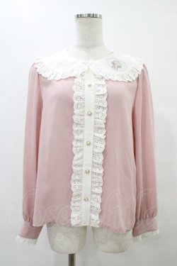 画像1: Ank Rouge / マイスウィートピアノコラボブラウス M ピンク H-25-08-21-1051-CA-BL-NS-ZH