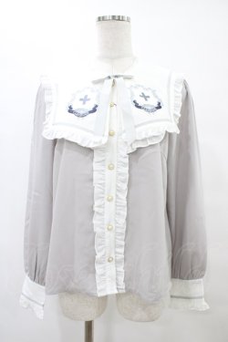 画像1: Amavel / Infirmiere Classiqueブラウス Free グレー H-25-08-21-1054-CA-BL-NS-ZH