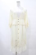 axes femme / 透けレースロングカーディガン M 生成り H-25-08-21-1055-AX-TO-NS-ZH