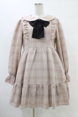 Ank Rouge / ティアードリボンワンピース M ピンク H-25-08-21-1006-CA-OP-NS-ZH