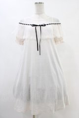 Ank Rouge / チュール切り替え肩開きワンピース M ピンク H-25-08-21-1009-CA-OP-NS-ZH