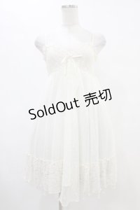 axes femme POETIQUE / レーシーキャミワンピース M 生成り H-25-08-21-1010-AX-OP-NS-ZH