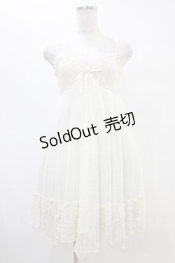 画像1: axes femme POETIQUE / レーシーキャミワンピース M 生成り H-25-08-21-1010-AX-OP-NS-ZH