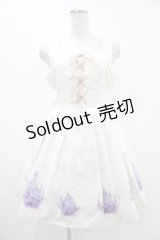 Ank Rouge / DreamingCastleリボンスピンドルジャンパースカート M オフ H-25-08-21-1011-CA-OP-NS-ZH