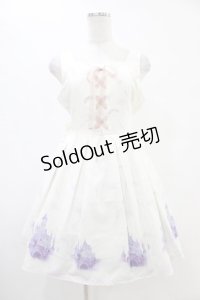 Ank Rouge / DreamingCastleリボンスピンドルジャンパースカート M オフ H-25-08-21-1011-CA-OP-NS-ZH