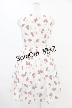 画像2: Ank Rouge / ランダムチェリーベリーフロントスピンドルジャンパースカート M オフ H-25-08-21-1013-CA-OP-NS-ZH