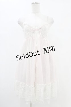 画像1: axes femme POETIQUE / レーシーキャミワンピース M ピンク H-25-08-21-1015-AX-OP-NS-ZH