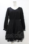 Ank Rouge / レースワンピース M ブラック H-25-08-21-1002-CA-OP-NS-ZH