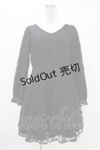 Ank Rouge / レースワンピース M ブラック H-25-08-21-1002-CA-OP-NS-ZH