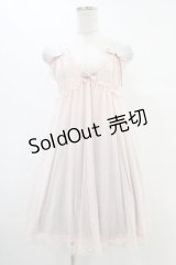 Ank Rouge / ドットチュールキャミワンピース M ピンク H-25-08-21-1016-CA-OP-NS-ZH