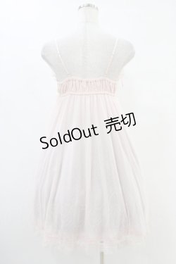 画像2: Ank Rouge / ドットチュールキャミワンピース M ピンク H-25-08-21-1016-CA-OP-NS-ZH