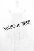axes femme POETIQUE / レーシーキャミワンピース M サックス H-25-08-21-1023-AX-OP-NS-ZH