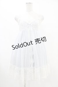 axes femme POETIQUE / レーシーキャミワンピース M サックス H-25-08-21-1023-AX-OP-NS-ZH