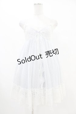 画像1: axes femme POETIQUE / レーシーキャミワンピース M サックス H-25-08-21-1023-AX-OP-NS-ZH