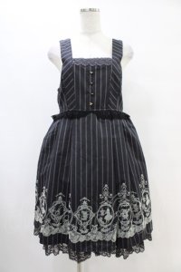 axes femme / フロッキーptレジメ柄ワンピース(Disney) M ブラック H-25-08-21-1024-AX-OP-NS-ZH