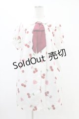 Ank Rouge / Lacy Heart Cherryシャツワンピース M オフ H-25-08-21-1003-CA-OP-NS-ZH