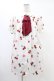 画像1: Ank Rouge / Lacy Heart Cherryシャツワンピース M オフ H-25-08-21-1003-CA-OP-NS-ZH (1)