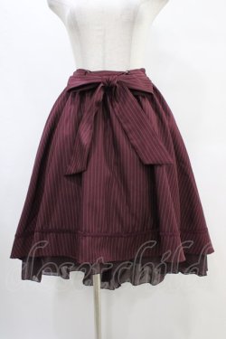 画像1: axes femme / ベルト付フィッシュテールスカート M ボルドー H-25-08-21-1033-AX-SK-NS-ZH