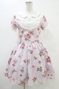 Ank Rouge / ストロベリーローズリボンワンピース M ピンク H-25-08-21-1004-CA-OP-NS-ZH