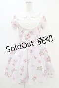 Ank Rouge / ストロベリーローズリボンワンピース M ピンク H-25-08-21-1004-CA-OP-NS-ZH