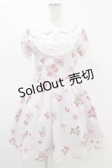 Ank Rouge / ストロベリーローズリボンワンピース M ピンク H-25-08-21-1004-CA-OP-NS-ZH