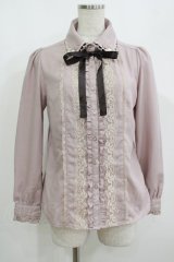 axes femme / 巻きバラ付きブラウス M ピンク H-25-08-21-060-AX-BL-NS-ZH