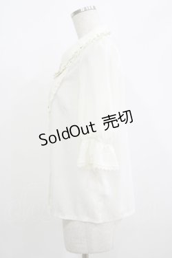 画像2: axes femme POETIQUE / 薔薇モチーフ付ブラウス M オフ H-25-08-21-063-AX-BL-NS-ZH