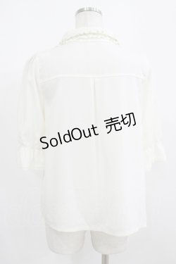 画像3: axes femme POETIQUE / 薔薇モチーフ付ブラウス M オフ H-25-08-21-063-AX-BL-NS-ZH