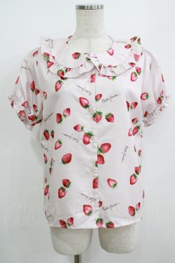 画像1: Ank Rouge / Fancy Strawberryパフブラウス M ピンク H-25-08-21-065-CA-BL-NS-ZH
